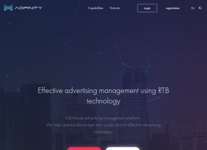 How adfinity.pro looks like on a tablet such as an iPad.