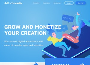 How adgatemedia.net looks like on a tablet such as an iPad.