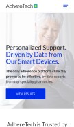How adheretech.com looks like on a mobile device such as an iPhone.