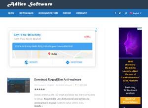 How adlice.com looks like on a tablet such as an iPad.