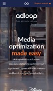 How adloop.co looks like on a mobile device such as an iPhone.