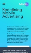 How adludio.com looks like on a mobile device such as an iPhone.