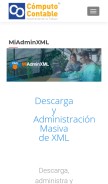 How adminxml.com looks like on a mobile device such as an iPhone.