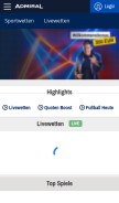 How admiral.at looks like on a mobile device such as an iPhone.
