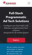 How admixer.net looks like on a mobile device such as an iPhone.