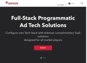 How admixer.net looks like on a tablet such as an iPad.