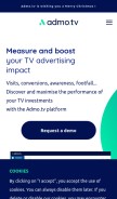 How admo.tv looks like on a mobile device such as an iPhone.