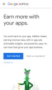 How admob.com looks like on a mobile device such as an iPhone.