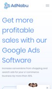 How adnabu.com looks like on a mobile device such as an iPhone.