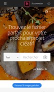 How adobestock.com looks like on a mobile device such as an iPhone.