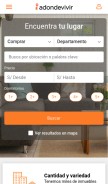 How adondevivir.com looks like on a mobile device such as an iPhone.