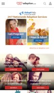 How adoption.com looks like on a mobile device such as an iPhone.