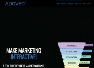 How adoveo.com looks like on a tablet such as an iPad.