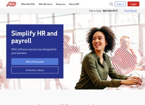 How adp.com looks like on a tablet such as an iPad.