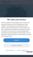How adpone.com looks like on a mobile device such as an iPhone.