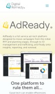 How adready.com looks like on a mobile device such as an iPhone.