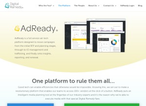 How adready.com looks like on a tablet such as an iPad.
