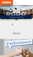 How adscale.de looks like on a mobile device such as an iPhone.
