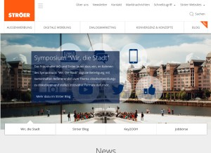 How adscale.de looks like on a tablet such as an iPad.