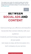 How adsmurai.com looks like on a mobile device such as an iPhone.