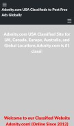 How adsnity.com looks like on a mobile device such as an iPhone.