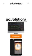 How adsolutions.com looks like on a mobile device such as an iPhone.