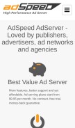 How adspeed.com looks like on a mobile device such as an iPhone.