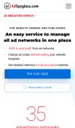 How adspyglass.com looks like on a mobile device such as an iPhone.