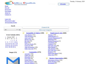 How adsriver.com looks like on a tablet such as an iPad.