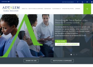 How adtalem.com looks like on a tablet such as an iPad.