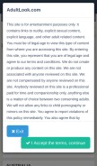 How adultlook.com looks like on a mobile device such as an iPhone.