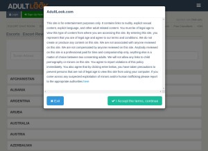 How adultlook.com looks like on a tablet such as an iPad.