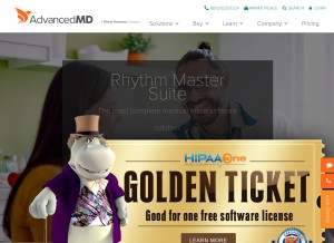 How advancedmd.com looks like on a tablet such as an iPad.