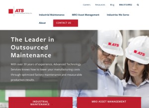 How advancedtech.com looks like on a tablet such as an iPad.