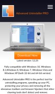 How advanceduninstaller.com looks like on a mobile device such as an iPhone.