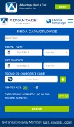 How advantage.com looks like on a mobile device such as an iPhone.