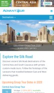 How advantour.com looks like on a mobile device such as an iPhone.