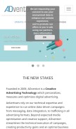 How adventori.com looks like on a mobile device such as an iPhone.