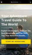 How adventureinyou.com looks like on a mobile device such as an iPhone.