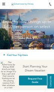 How adventuresbydisney.com looks like on a mobile device such as an iPhone.