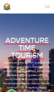 How adventuretimetourism.com looks like on a mobile device such as an iPhone.