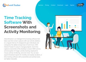 How adworktracker.com looks like on a tablet such as an iPad.