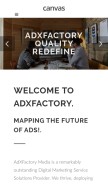 How adxfactory.com looks like on a mobile device such as an iPhone.