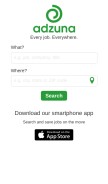 How adzuna.com looks like on a mobile device such as an iPhone.
