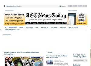 How aecnewstoday.com looks like on a tablet such as an iPad.