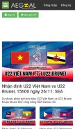 How aegoal.net looks like on a mobile device such as an iPhone.