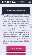 How aep-digital.com looks like on a mobile device such as an iPhone.