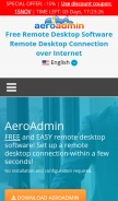 How aeroadmin.com looks like on a mobile device such as an iPhone.
