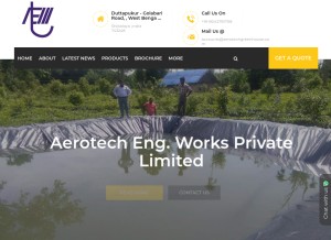 How aerotechgreenhouse.com looks like on a tablet such as an iPad.