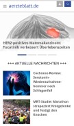 How aerzteblatt.de looks like on a mobile device such as an iPhone.